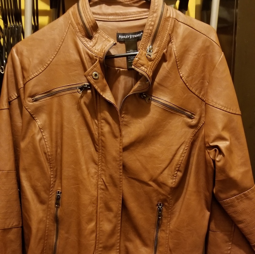 womens faux leather jacket
